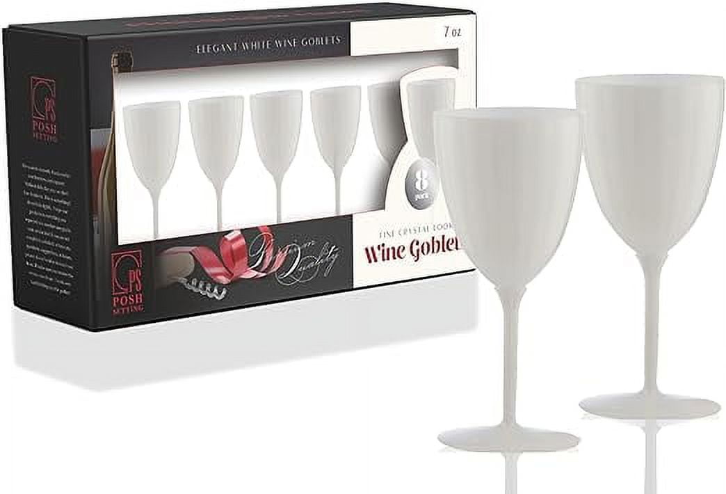 Set of 8 Black Polycarbonate Plastic Reusable Cocktail Martini Glasses