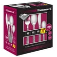thumbnail image 1 of Posh Setting Hammered Effect Design Silver Plastic Cutlery 180 count set (Includes Forks, Knives, Soup Spoons and Tea Spoons - Posh Setting, 1 of 3