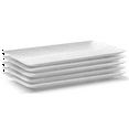 thumbnail image 1 of Posh Setting White Wood Grain Pattern, Disposable Premium Durable Plastic, 17" x 9" Rectangular Serving Tray, 5 Pack, 1 of 6