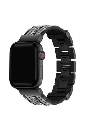 Athena Stone Studded Replacement Apple Watch Band in Black Jewelry
