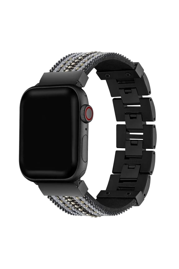 Athena Stone Studded Replacement Apple Watch Band in Black Jewelry