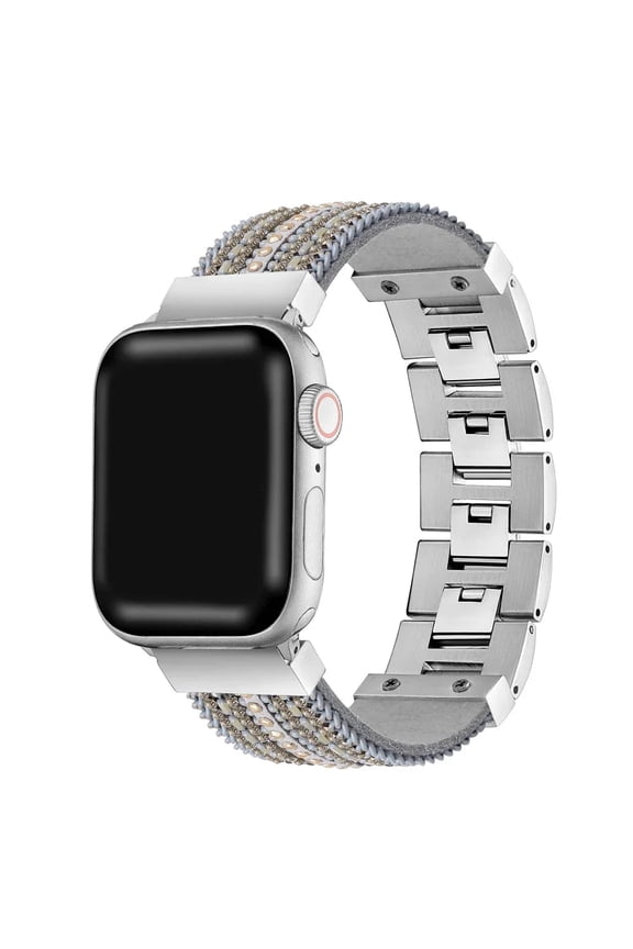 Athena Stone Studded Replacement Apple Watch Band in Grey Stone