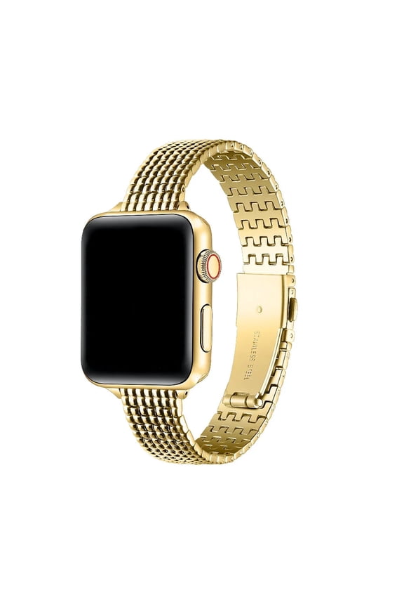 Brooklyn Stainless Steel Apple Watch Band, Gold