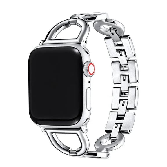Posh Tech Colette Stainless Steel Apple Watch Band, Silver