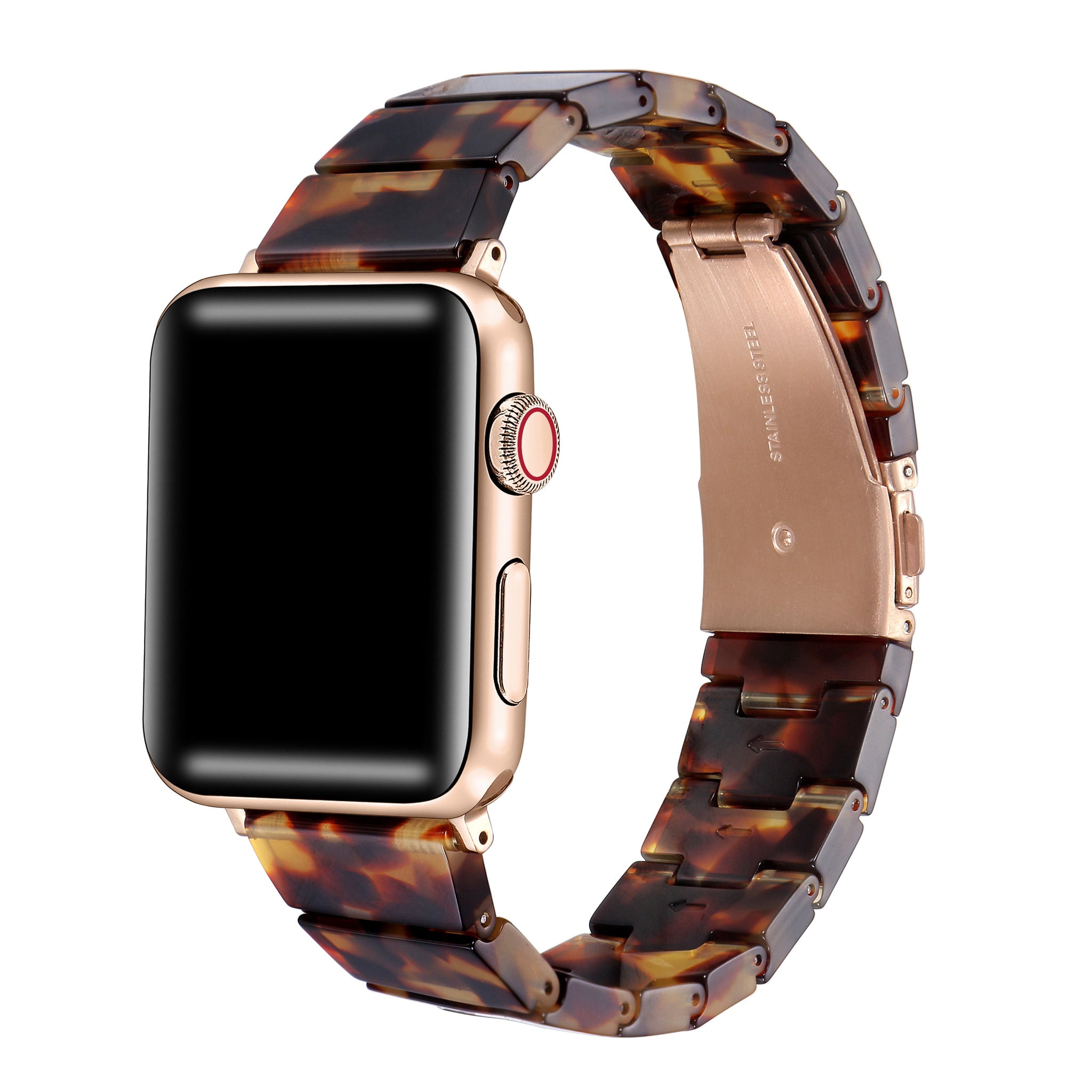 Posh Tech Crystal Resin Link Band for Apple Watch - Tortoise