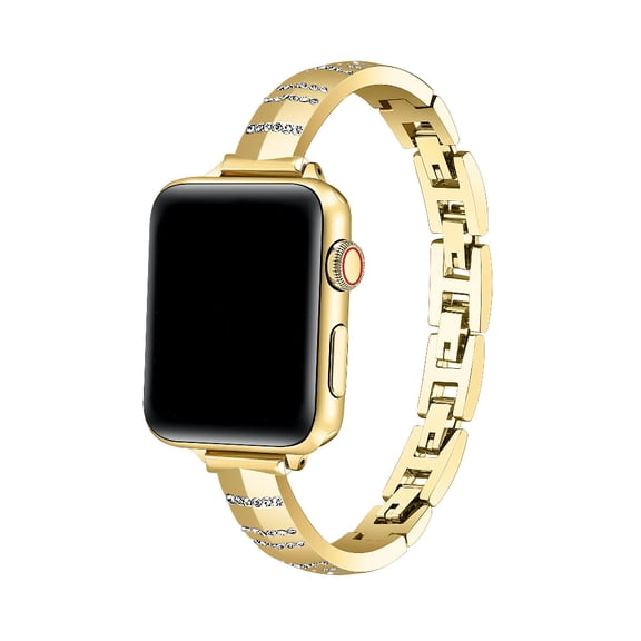 Posh Tech Eclipse Rhinestone Metal Apple Watch Band, gold