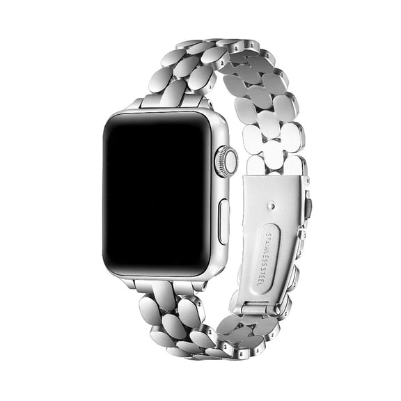 Posh Tech Emery Stainless Steel Apple Watch Band, Silver