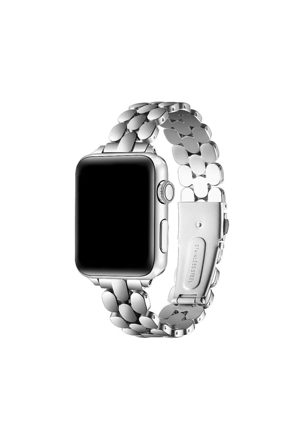 Emery Stainless Steel Apple Watch Band, Silver