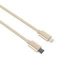 thumbnail image 1 of Posh Tech Gold 6 FT Braided MFI Lightning Fast Charging Cable Compatible with Apple iPhone - Type C, 1 of 1