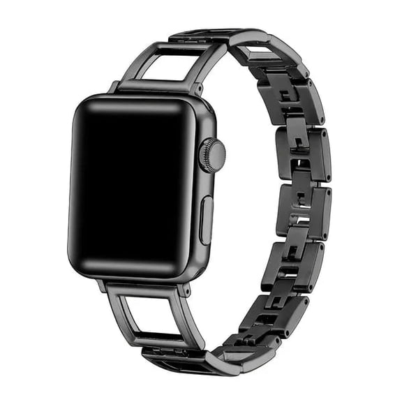 Posh Tech Journey Stainless Steel Apple Watch Band, Black
