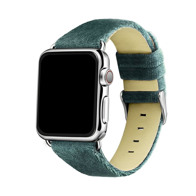 Posh Tech Leather Back Velvet Bands for Apple Watch Series 1 2 3 4