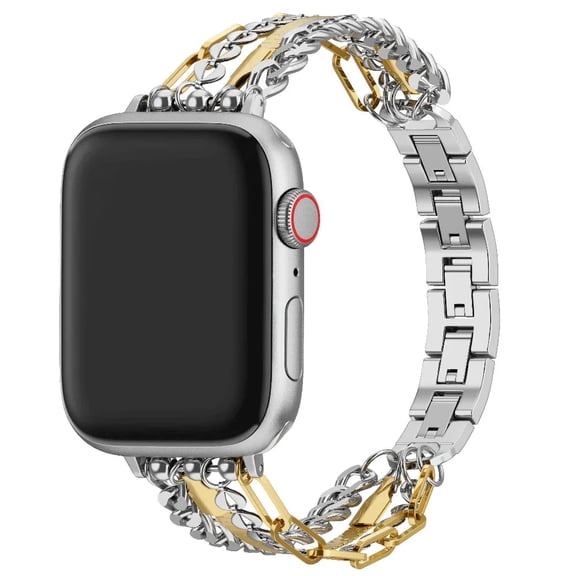 Posh Tech Leo Stainless Steel Apple Watch Band, Silver