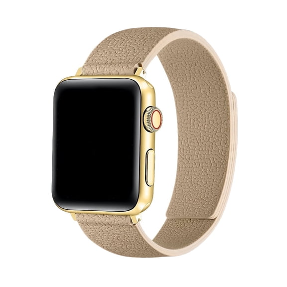 Posh Tech Lychee Magnetic Silicone Apple Watch Band, Taupe