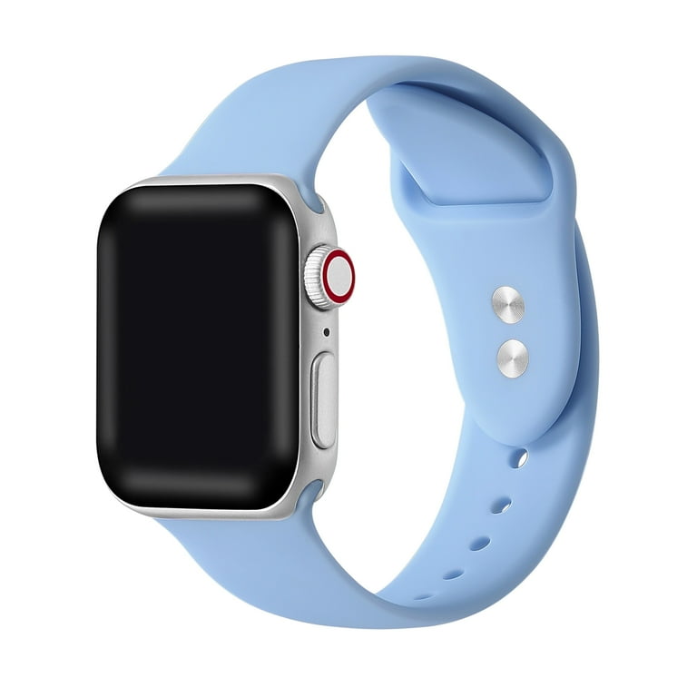 Posh Tech Periwinkle Silicone Band with Pins for Apple Watch Series 1 7 Size 42mm 49mm