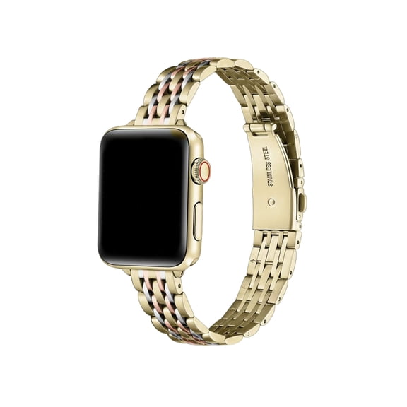 Posh Tech Skinny Silicone Replacement Watch Band for Apple Watch, Gold, Silver & Rose Gold