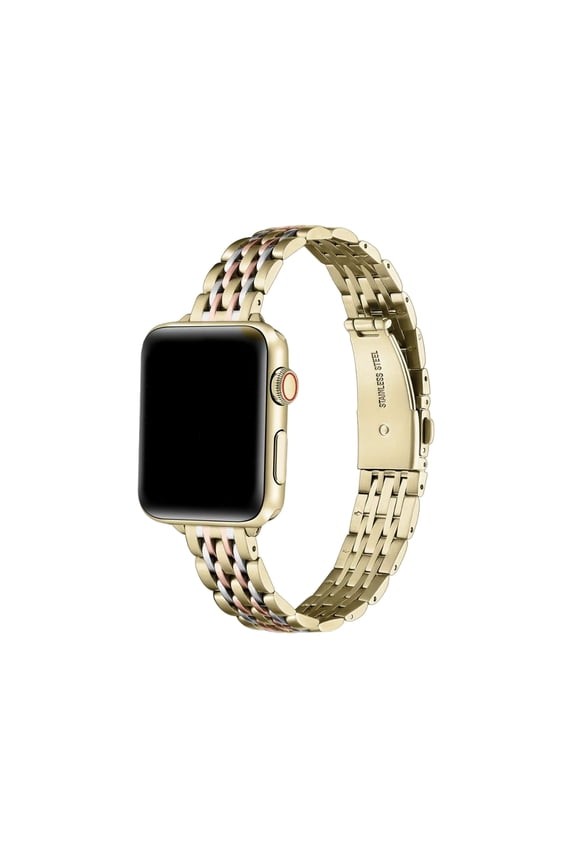 Skinny Silicone Replacement Watch Band for Apple Watch, Gold, Silver & Rose Gold