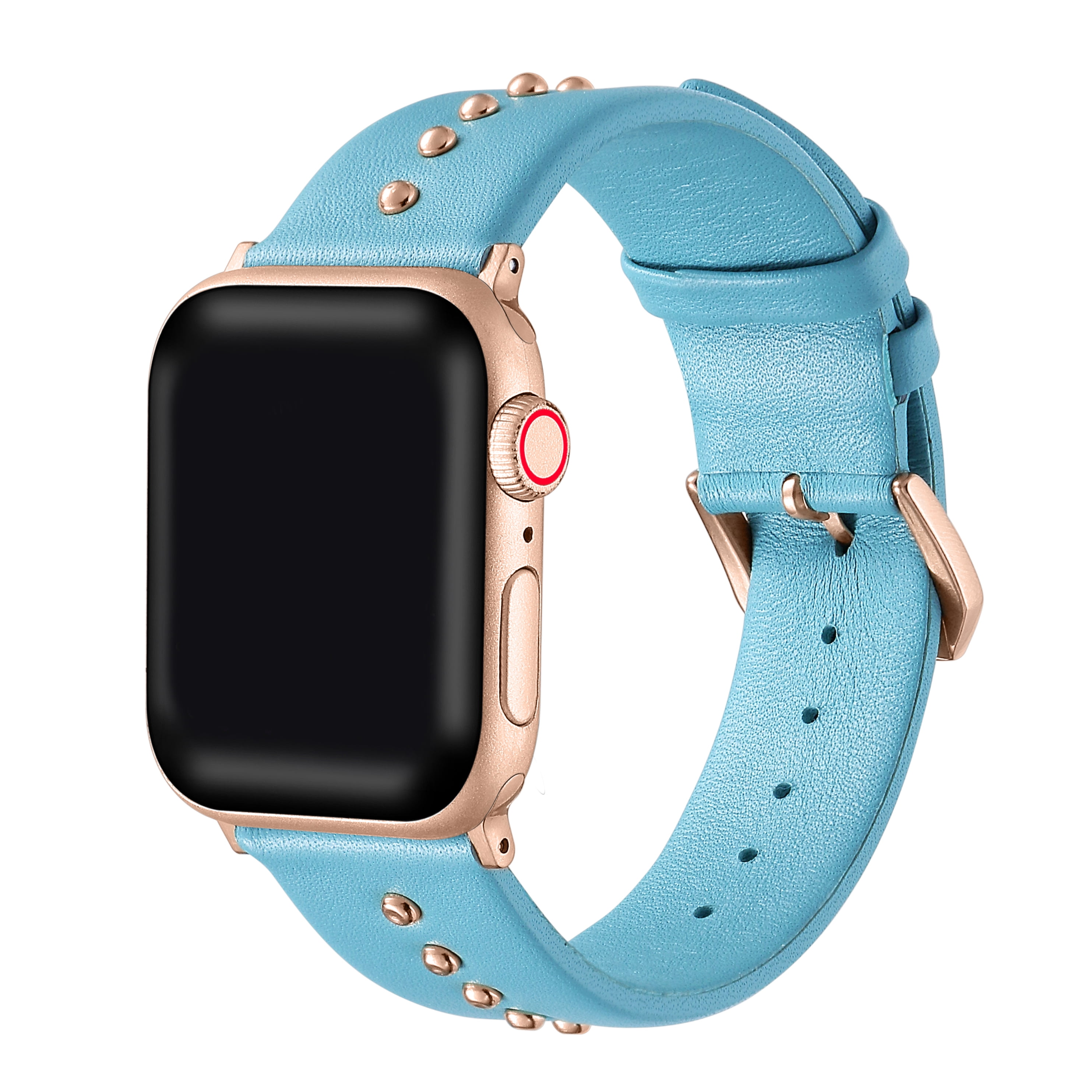 Teal leather apple watch band sale