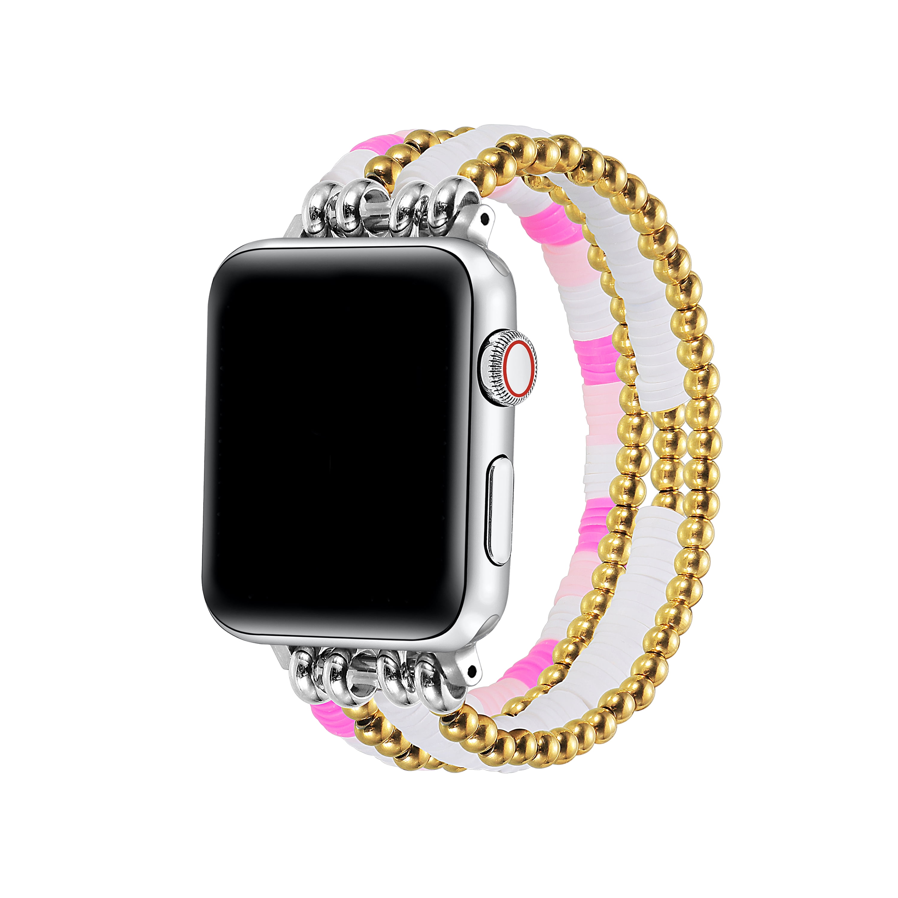 Posh Tech★ツートーンチェーンAmeliaアップルウォッチバンド白 Apple Watch Band Collection – Posh Tech