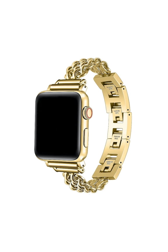 Sylvie Stainless Steel Apple Watch Band, Gold