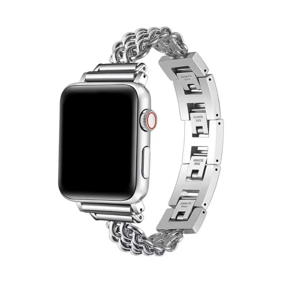 Posh Tech Sylvie Stainless Steel Apple Watch Band, Silver