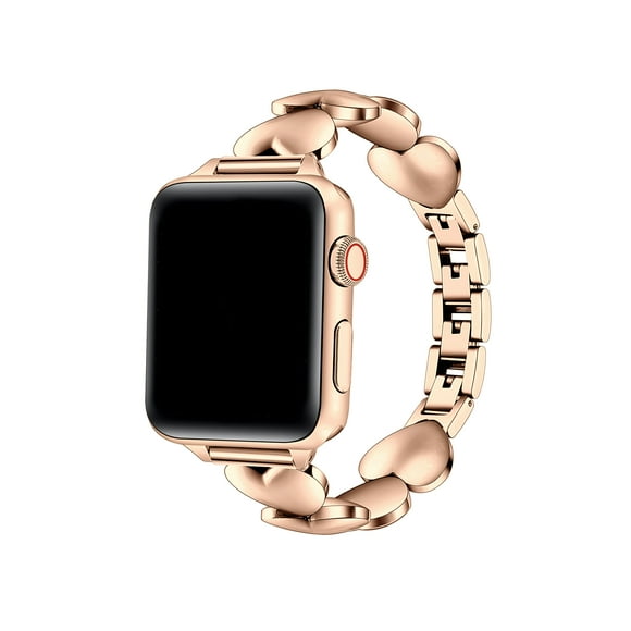 Posh Tech Women's Aphrodite Metal Heart Band for Apple Watch - Sizing Universal