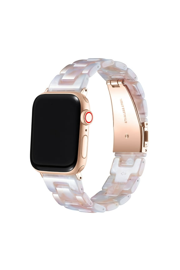 Women's Claire Blush Tortoise Resin Link Band for Apple Watch - Size 42mm/44mm/45mm