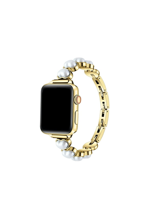 Women's Grace Pearl & Metal Band Compatible for Apple Watch
