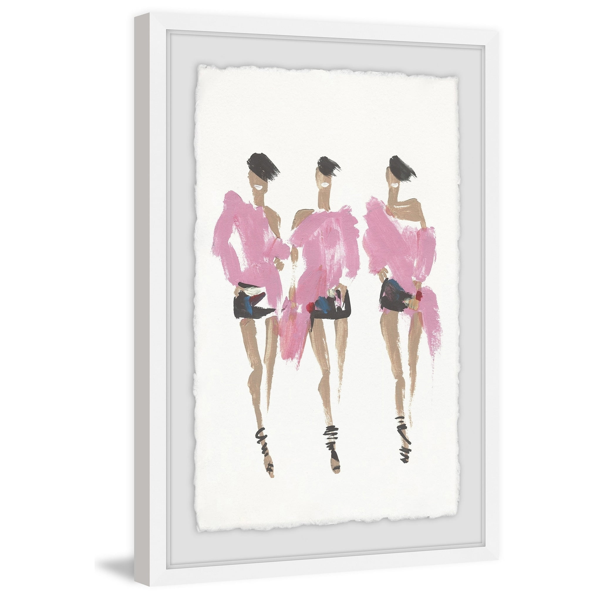 Posh in Pink Framed Painting Print