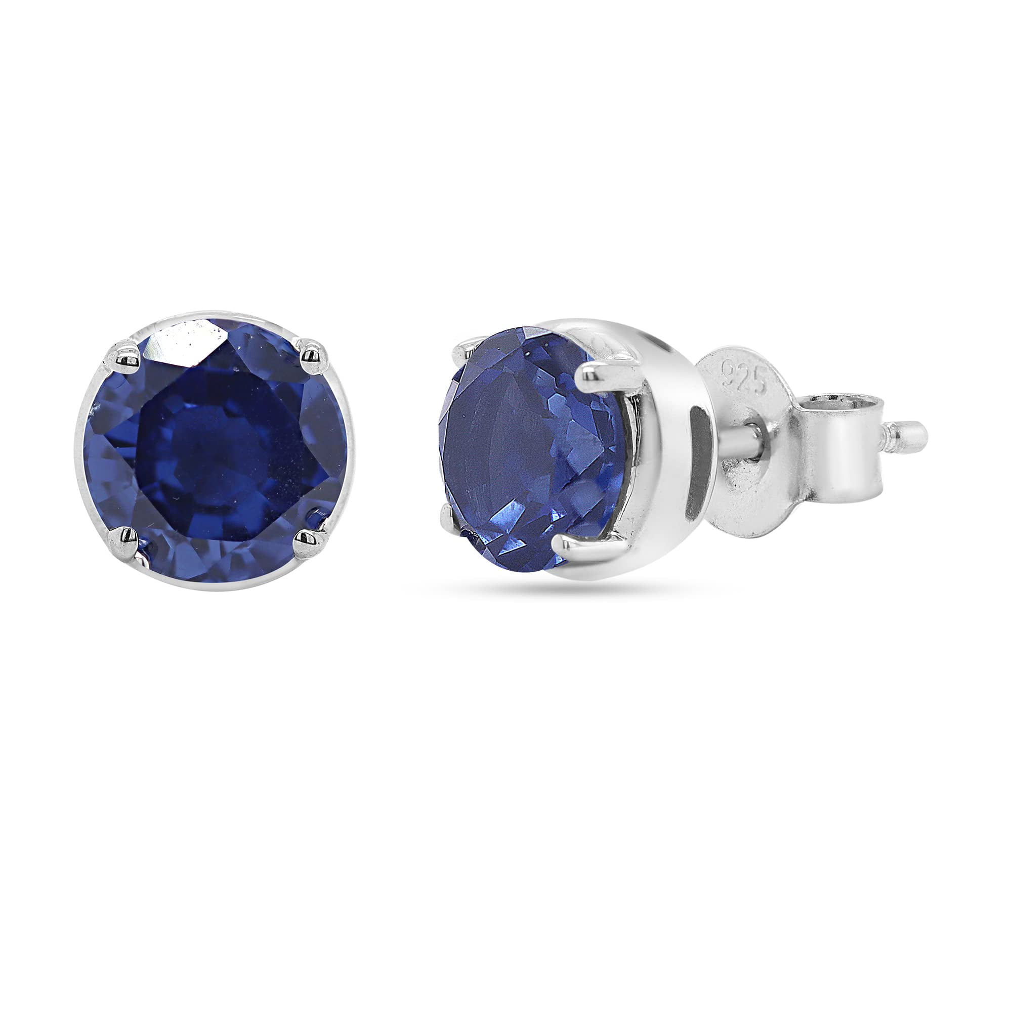 Mens blue deals sapphire earrings