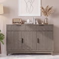 thumbnail image 1 of Poshby 47" Fluted Credenzas Sideboard Buffet Cabinet with 2 drawers, 3 Doors for Living Room, Gray, 1 of 9