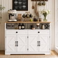 thumbnail image 1 of Poshby 47''W Sideboard Buffet Cabinet with Storage, Charging Station for Kitchen, Living Room, Beige, 1 of 11