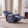 thumbnail image 1 of Poshby Dual Motor Lift Recliner Chair with Massage, Heat, Faux Leather For Living Room, Blue, 1 of 7