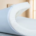 thumbnail image 1 of Poshby Queen Size 3 inch Gel Memory Foam Mattress Topper with Removable Fitted Cover for Back Pain,White, 1 of 10