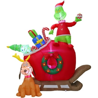 Dr. Seuss The Grinch and Max Airblown Inflatable 5.5ft sale 65th Anniversary New