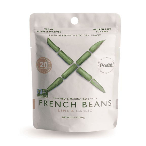 Poshi Steamed & Marinated French Bean Snack 1.76 oz Pack of 4