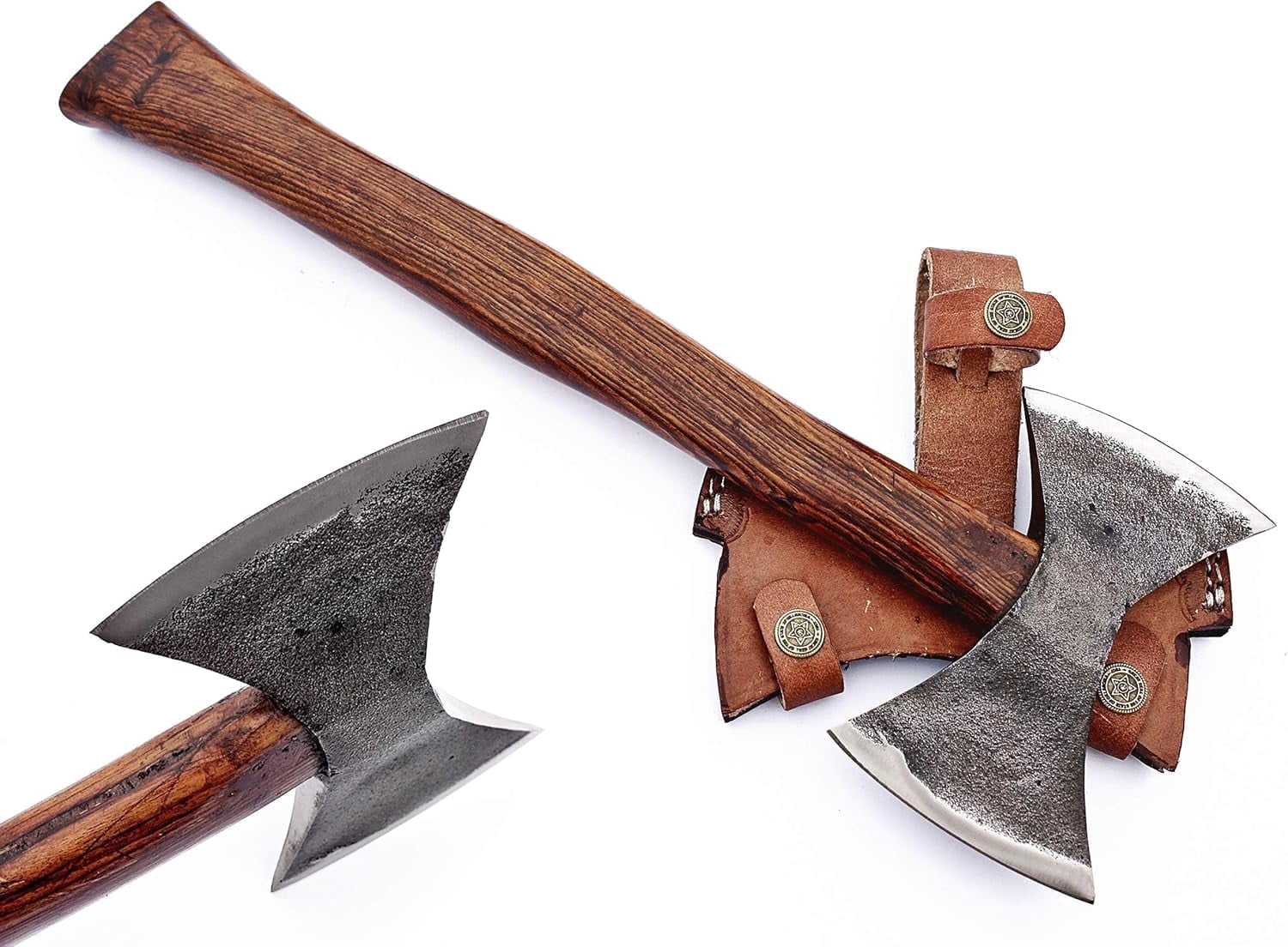 Poshland AX-27 Custom Handmade 16 Inches Carbon Steel Axe - Gorgeous and Solid Rose Wood Handle (AX-7991)