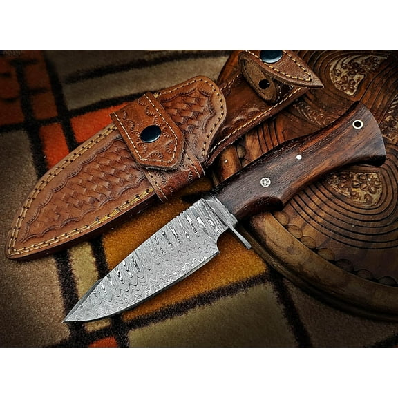 Poshland Custom Handmade Damascus steel 10 Inches Knife- Perfect Grip Tactical Knife