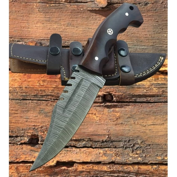 Poshland Custom Handmade DamascusTactical Knife, Steel. 10"