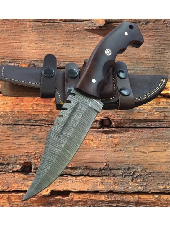 Custom Handmade DamascusTactical Knife, Steel. 10"