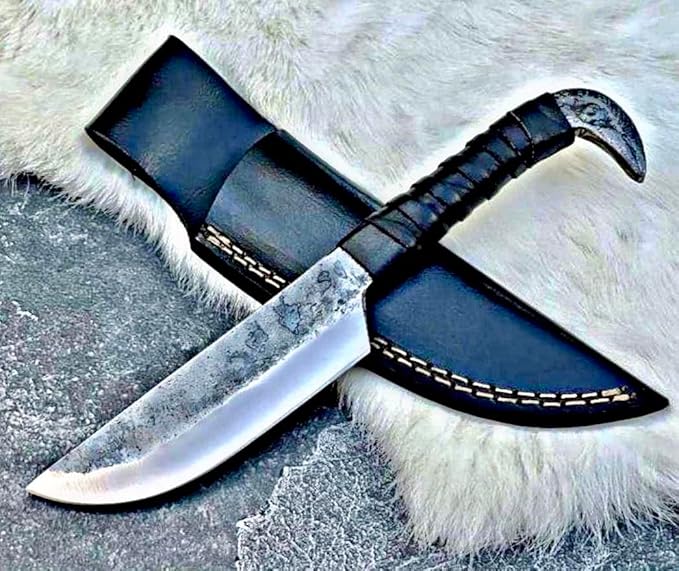 Poshland Leather Wrapped Handle with hand Carved Eagle head shape