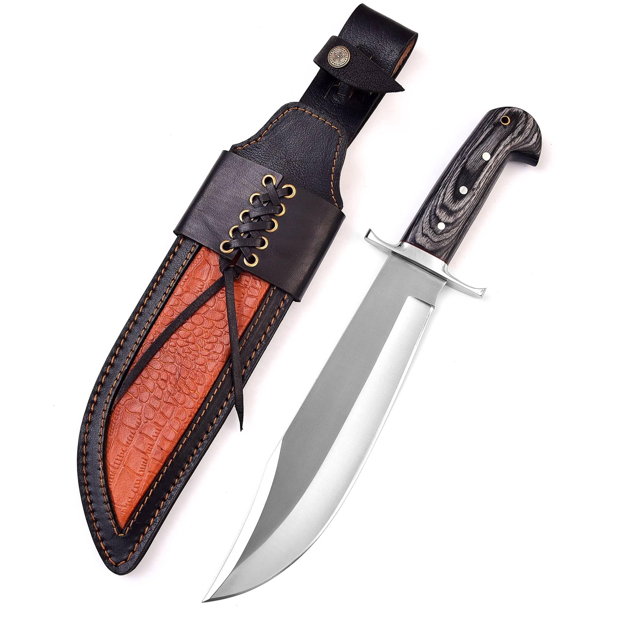 Poshland REG-109 Handmade D2 Steel 15.25 Inches Bowie Knife - Solid Engineered Wood Handle
