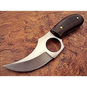 Poshland SK-396, Custom Handmade Full Tang 440c Stainless Steel Skinner Knife - Beautiful Green Canvas Micarta Handle