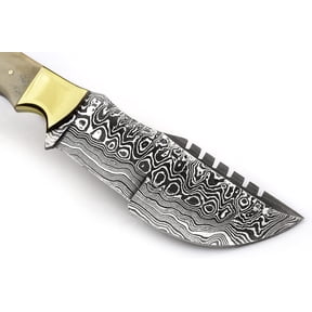 Poshland TR-177 Custom Handmade Damascus Steel 10 Inches Tracker Knife (Bone)