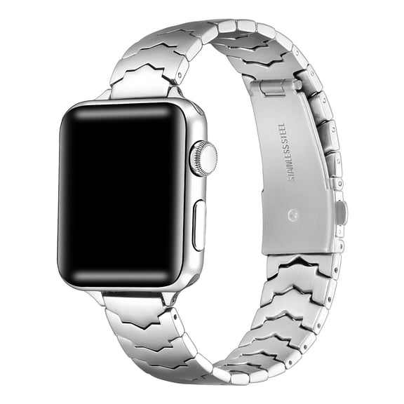 Posh Tech Iris Stainless Steel Replacement Watch Band for Apple Watch, Silver