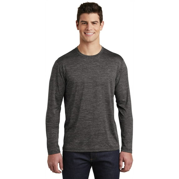 PosiCharge Long Sleeve Electric Heather Tee. ST390LS