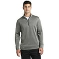 thumbnail image 1 of PosiCharge Sport-Wick Heather Fleece 1/4-Zip Pullover. ST263, 1 of 4