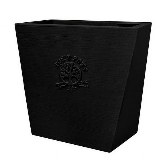 Posie Pot Black Twisted Square Self Watering Planter