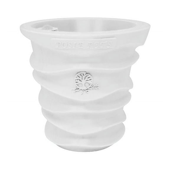 Posie Pot 5 inch, Medium, White, Wave Self Watering Planter, Best for Suculent, 3D printed