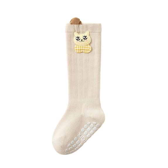 Posijego 0-3 Years Baby Stockings Non-slip Knee High Socks for Toddlers Boys Girls Cute Soft Comfy Cotton Socks