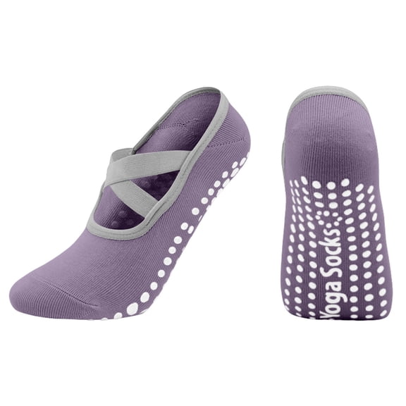 Posijego 1 Pairs Yoga Socks for Women Non Slip Ankle Socks Athletic Dance Socks for Pilates Ballet Workout